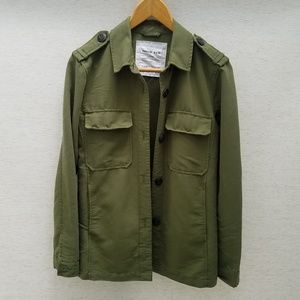 Garage Army Green Long Sleeve Shirt